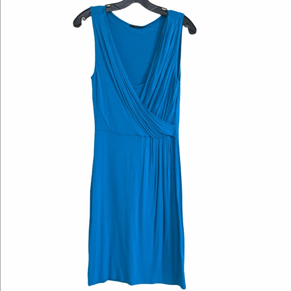 Tahari Hava Sheath Dress Blue/Turquoise Size Small